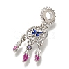 Rack Plating Alloy Rhinestone European Dangle Charms PALLOY-P307-08P-2