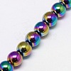 Electroplate Non-magnetic Synthetic Hematite Beads Strands G-J169A-3mm-05-3