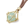 Crystal Holder Cage Necklaces NJEW-JN04586-01-4