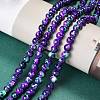 2 Strands Opaque Spray Painted Glass Beads Strands GLAA-SZ0001-50D-2