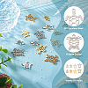 PandaHall Jewelry 16Pcs 8 Style 201 Stainless Steel Filigree Joiners Links & Pendants STAS-PJ0001-37-4