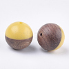 Resin & Walnut Wood Beads RESI-S358-68F-2