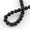 Dyed Natural Lava Rock Gemstone Round Bead Strands G-R293-04-2