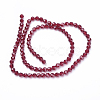 Faceted(32 Facets) Glass Round Beads Strands X-EGLA-J042-6mm-20-2