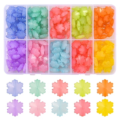 200Pcs 10 Colors Imitation Jelly Acrylic Beads MACR-YW0001-97-1