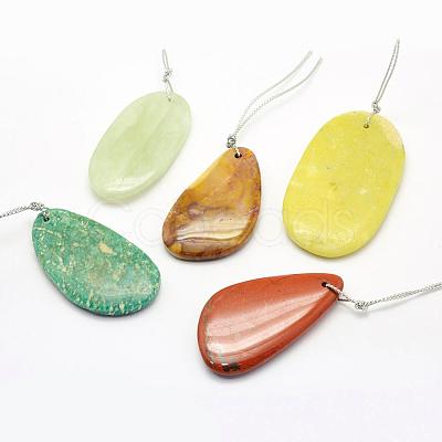 Natural Mixed Stone Pendants G-G694-B-17-1