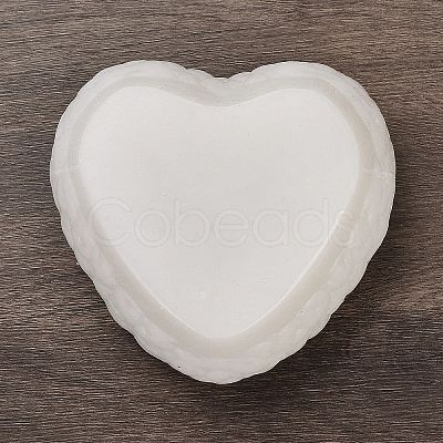 Valentine's Day Flower Heart Candle Silicone Molds DIY-L072-016-1