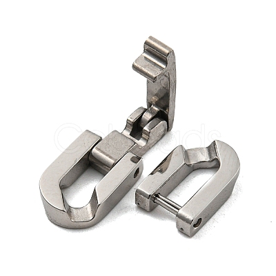 Non-Tarnish 304 Stainless Steel Fold Over Clasps STAS-B029-05A-1-1