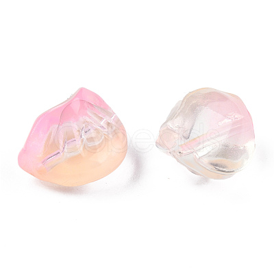 Transparent Spray Painted Glass Beads GLAA-N035-033-G03-1