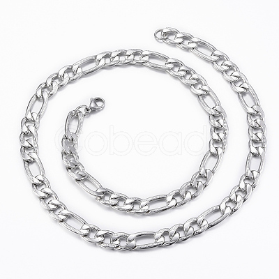 Non-Tarnish Trendy Men's Figaro Chain Necklaces NJEW-L450-06A-1