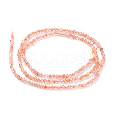 Natural Strawberry Quartz Beads Strands G-A026-A03-2mm-1