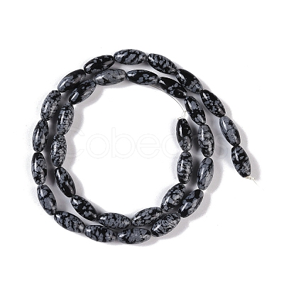 Natural Snowflake Obsidian Beads Strands G-K362-I16-06-1