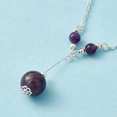 3Pcs Natural Gemstones Pendant Necklaces NJEW-FS0001-04-1