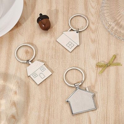 CHGCRAFT 17Pcs 3 Style Zinc Alloy Keychain KEYC-CA0001-22-1