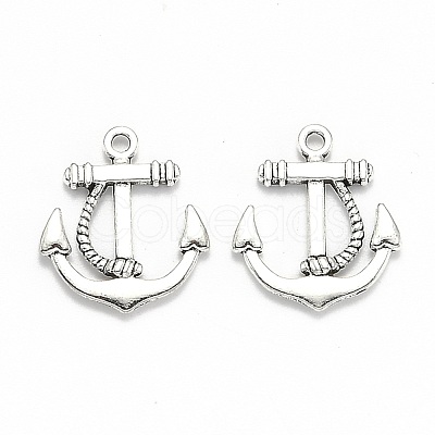 Nautical Theme Tibetan Style Alloy Pendants TIBEP-MSMC021-07M-1