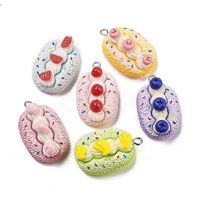 Imitation Food Opaque Resin Pendants X-RESI-A031-04-1