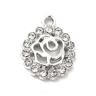 Alloy Rhinestone Pendants ALRI-C007-29P-1