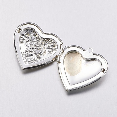 Brass Locket Pendants KK-N0116-009-1