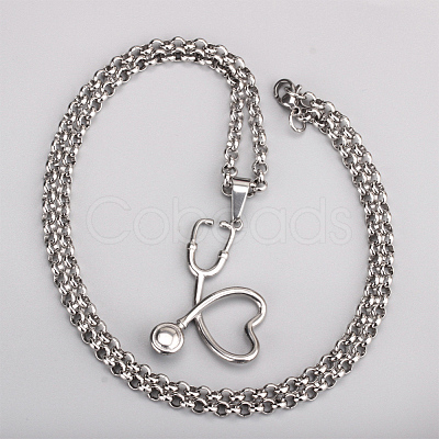 SHEGRACE Stainless Steel Pendant Necklaces JN073A-X-1