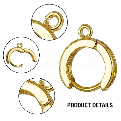 8Pcs 2 Colors Brass Huggie Hoop Earring Findings KK-SZ0005-36-1