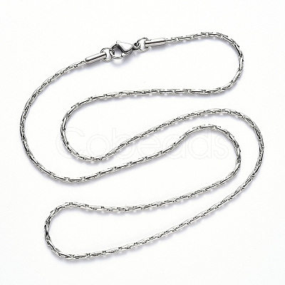 Non-Tarnish 304 Stainless Steel Coreana Chain Necklace NJEW-S420-005A-P-1