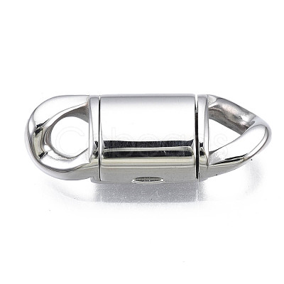 Non-Tarnish 304 Stainless Steel Fold Over Clasps STAS-S080-01A-P-1