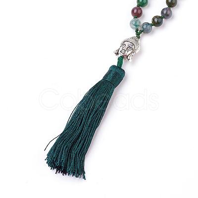 Tassel Pendant Necklaces NJEW-P191-A07-1