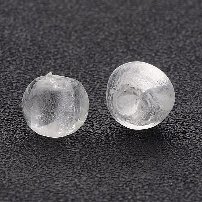 Handmade Silver Foil Glass Beads X-FOIL-R054-18-1