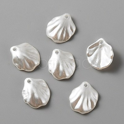 Pearlized Acrylic Imitation Pearl Pendants SACR-WH0011-01C-1