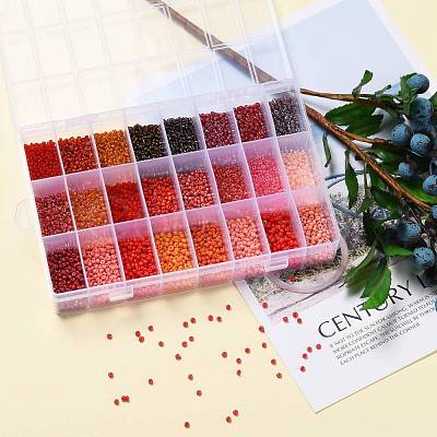 288G 24 Colors Glass Seed Beads SEED-JQ0005-01B-3mm-1