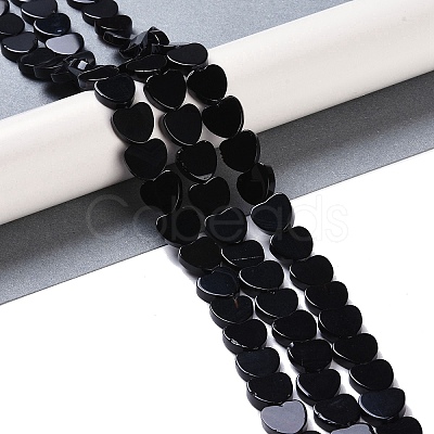 Natural Black Onyx(Dyed & Heated) Beads Strands G-NH0011-G05-01-1