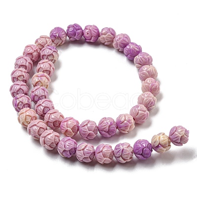 Carved Synthetic Coral Beads CORA-R021-07-02-1