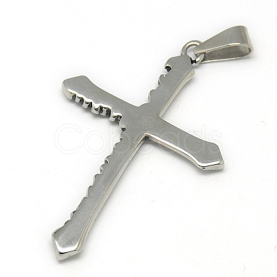 Fashionable Retro 304 Stainless Steel Cross Pendants STAS-L017-86-1