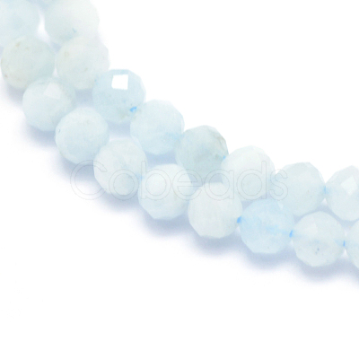 Natural Aquamarine Beads Strands G-E411-19D-3mm-1