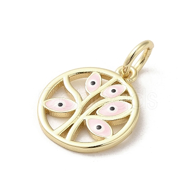 Brass Enamel Charms KK-E092-15G-01-1