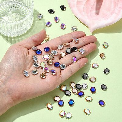 Flat Back K9 Glass Rhinestone Cabochons MRMJ-YW0001-064A-1