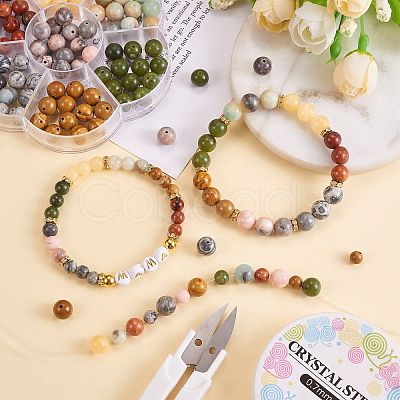 280Pcs 7 Style Natural Gemstone Beads G-SZ0001-99B-1