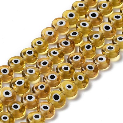 8mm Round Evil Eye Beads, Mixed Colors (15 Strand)