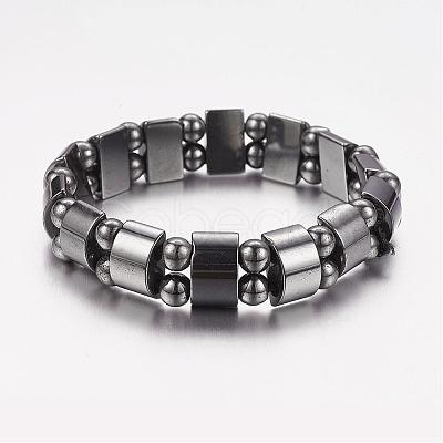 Valentine Day Gifts for Husband Stretchy Magnetic Synthetic Hematite Bracelet IMB005-1