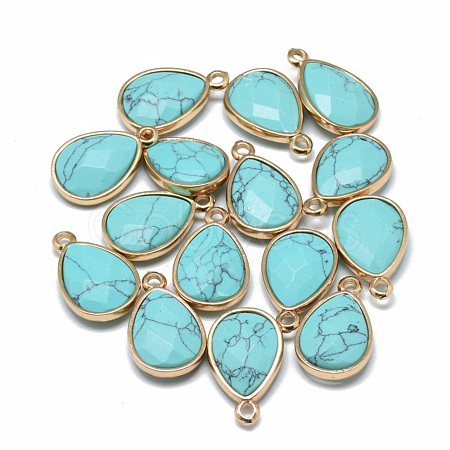Dyed Synthetic Turquoise Pendants G-T073-03J-1