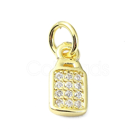 Brass Micro Pave Cubic Zirconia Pendants KK-H475-28G-01-1