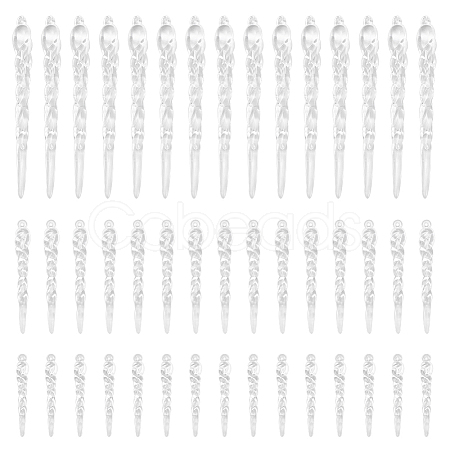 WADORN 45Pcs Christmas Plastic Icicle Drop Pendant Decorations DIY-WR0003-04-1