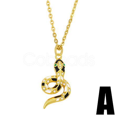 Fashionable Snake Pendant Necklace for Women ST6875073-1