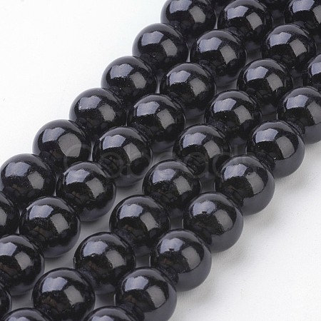 Natural Mashan Jade Round Beads Strands X-G-D263-10mm-XS32-1
