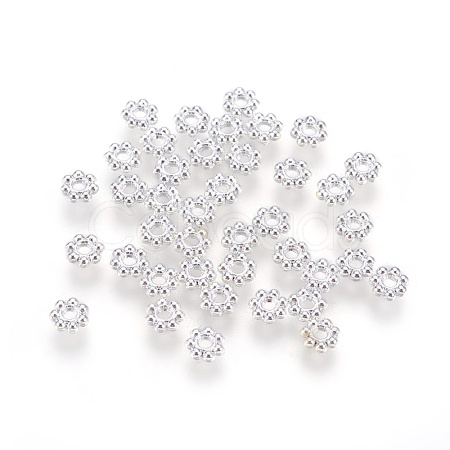 Alloy Flower Spacers X-TIBEB-A101757-S-FF-1
