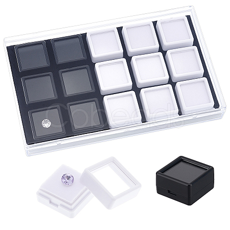 15Pcs Square Acrylic Loose Diamond Storage Boxes CON-WH0095-69-1