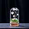 Natural Quartz Crystal Display Decorations, Miniature Plants, with Glass Cloche Bell Jar Terrarium and Cork Base, Tree, 30x57mm