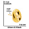 Flat Round Stainless Steel Stud Earrings for Women, Golden