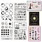 Globleland 4 Sheets 4 Styles PVC Plastic Clear Stamps, for DIY Scrapbooking, Photo Album Decorative, Cards Making, Stamp Sheets, Mixed Shapes, 16x11x0.3cm, 1 sheet/style