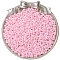 Baking Paint Glass Seed Beads, Round Hole, Peanut, Pink, 6x4mm, Hole: 1mm, about 100pcs/set